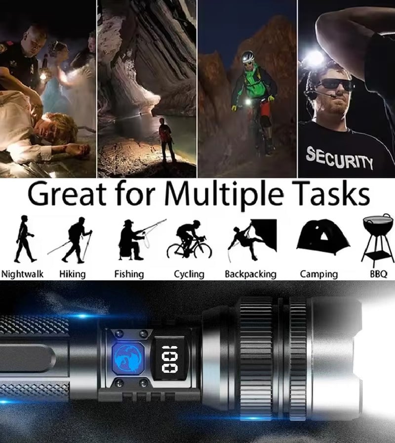 🔦SparkLight™ 2025 Ultimate Survival Flashlight for Power, Precision and Portability