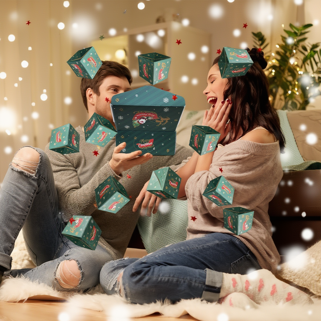 🎁Christmas Pop-up Surprise Gift BoxUnique Folding Bouncing Red Envelope Gift Box🎁