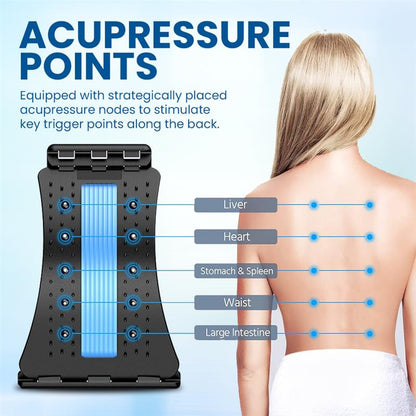 ReliefArc™ Back Stretcher for Lower Back Pain Relief - 4 Level Adjustable Lumbar Back Cracker Board