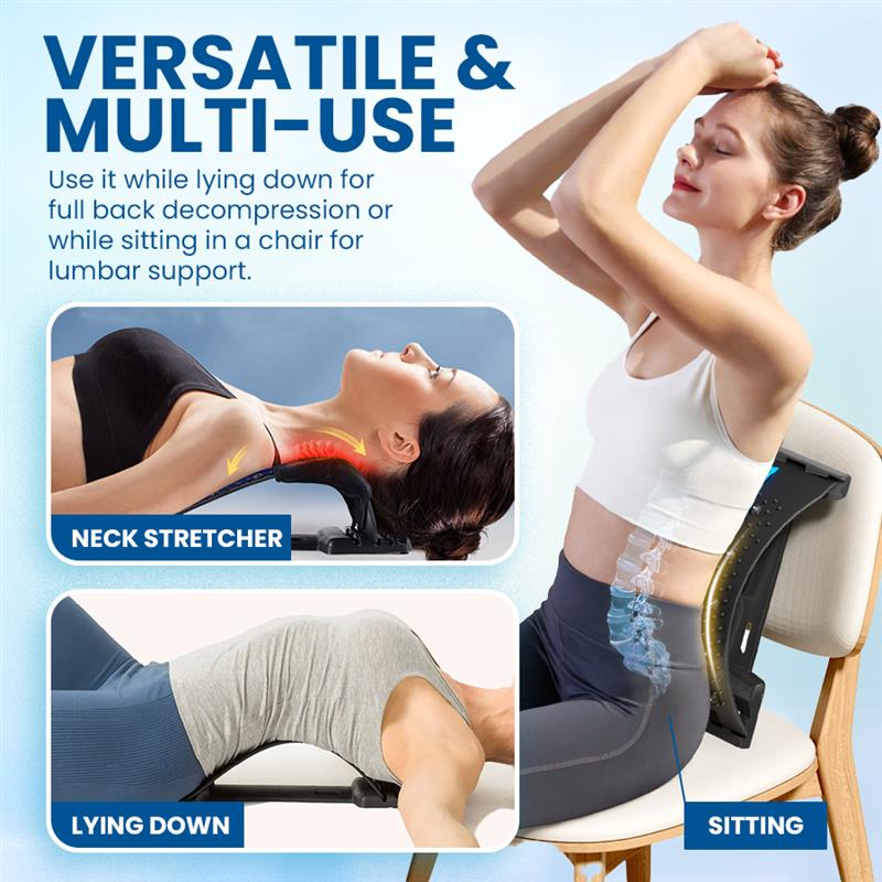 ReliefArc™ Back Stretcher for Lower Back Pain Relief - 4 Level Adjustable Lumbar Back Cracker Board