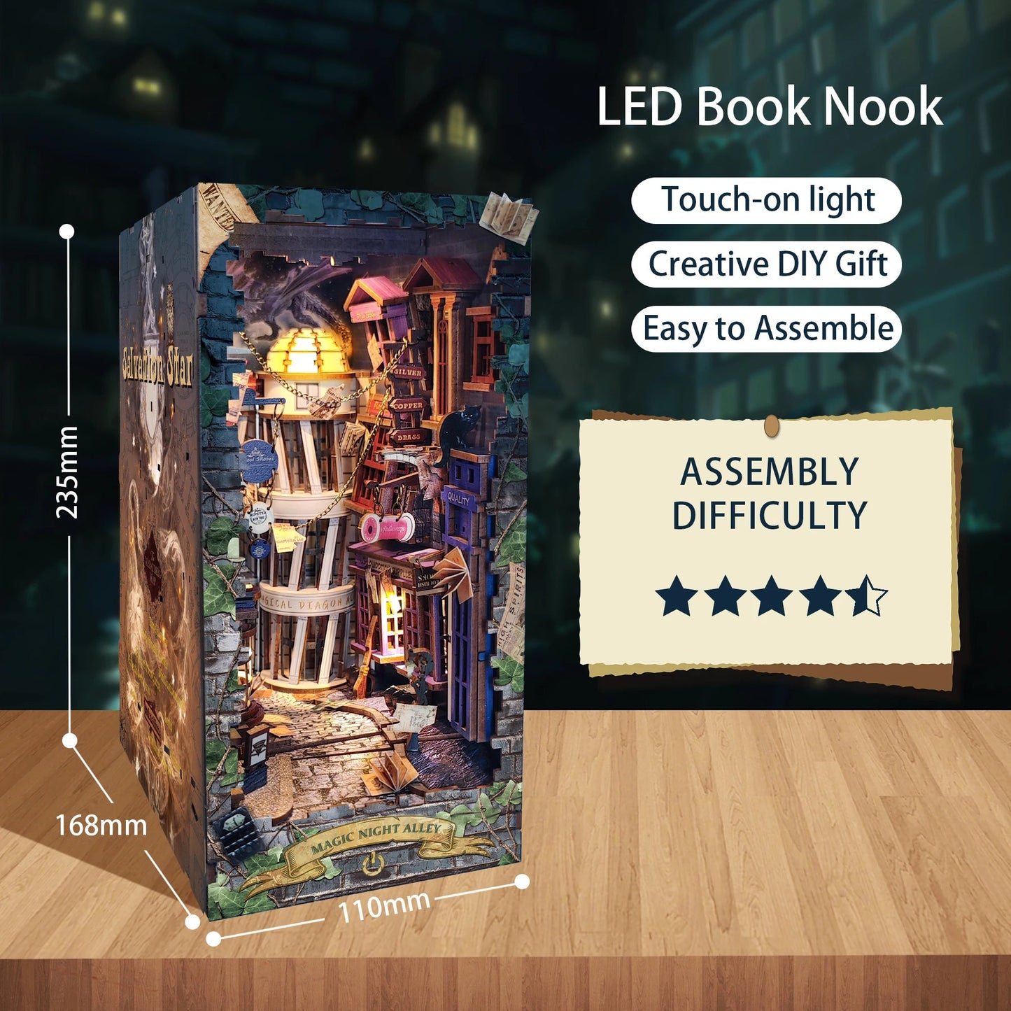 DIY Book Nook Kit - Magic Night Alley