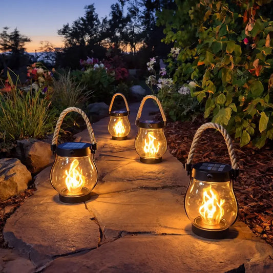 🎄New Year Sale 49% OFF🎄 Kaliiqo™ – Flickering Flame Solar Lantern Outdoor Lights