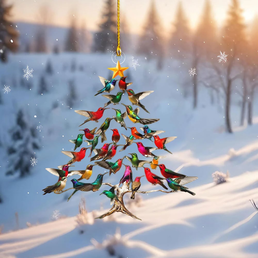 🔥🐦🎄Handcrafted Hummingbird Christmas Ornament✨