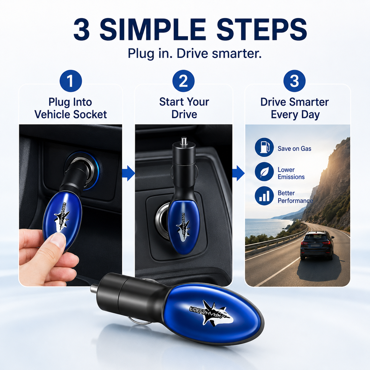 2026 New Upgrade Save More Fuel Instantly, Portable Car Fuel Saver Device for Car, Truck, Diesel Vehicles