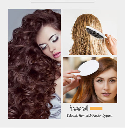 Boar Bristle Brush with Nylon Bristles and Microsphere Massaging Tips