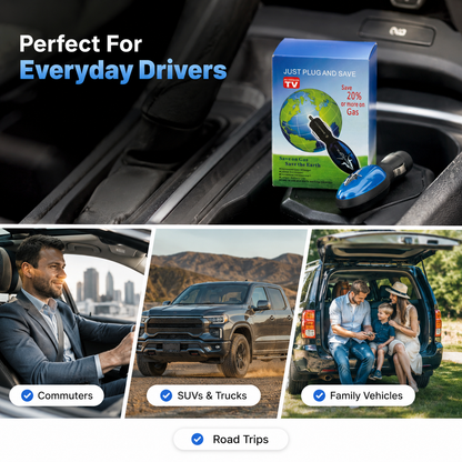 2026 New Upgrade Save More Fuel Instantly, Portable Car Fuel Saver Device for Car, Truck, Diesel Vehicles