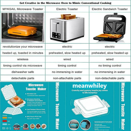 3‑Minute Microwave Toastie Maker – Sealed Hot Sandwiches in Minutes 🔥BUY 2 GET 20% OFF🔥