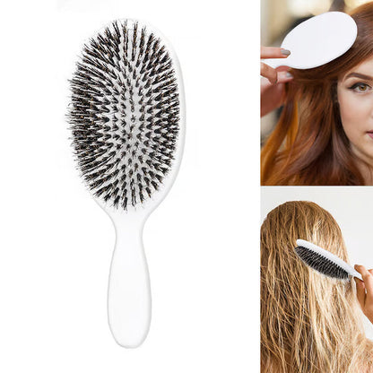Boar Bristle Brush with Nylon Bristles and Microsphere Massaging Tips