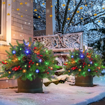 🎄Christmas Sale Flash 49% OFF🎄Pre-lit Artificial Christmas Tree Feel Real Urn Filler