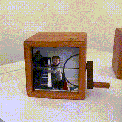 🎁🖼Custom Flipbook Frame Animation Machine Mechanical Hand Motion Photo Cube Album with Light