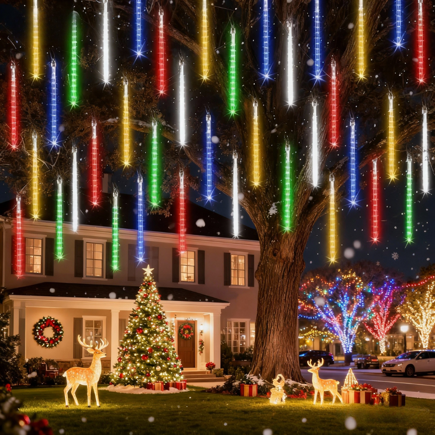 🎇 Christmas Flash Sale 🎁 49% OFF ✨LED Meteor Rain Lights — Perfect for Christmas Trees & Outdoor Displays!