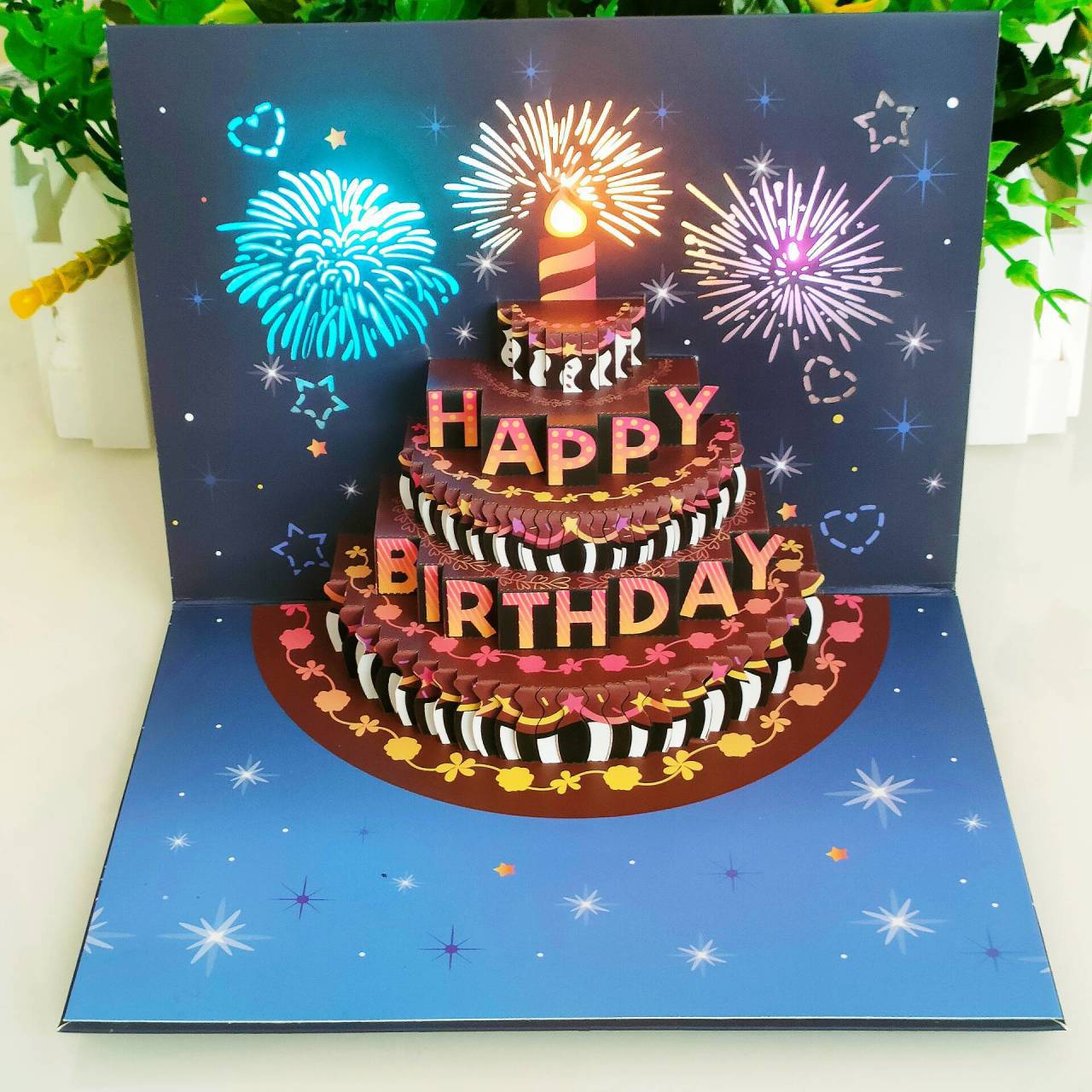 🎉 LIGHTS & SOUND Pop-Up Happy Birthday Card 🎂🎶