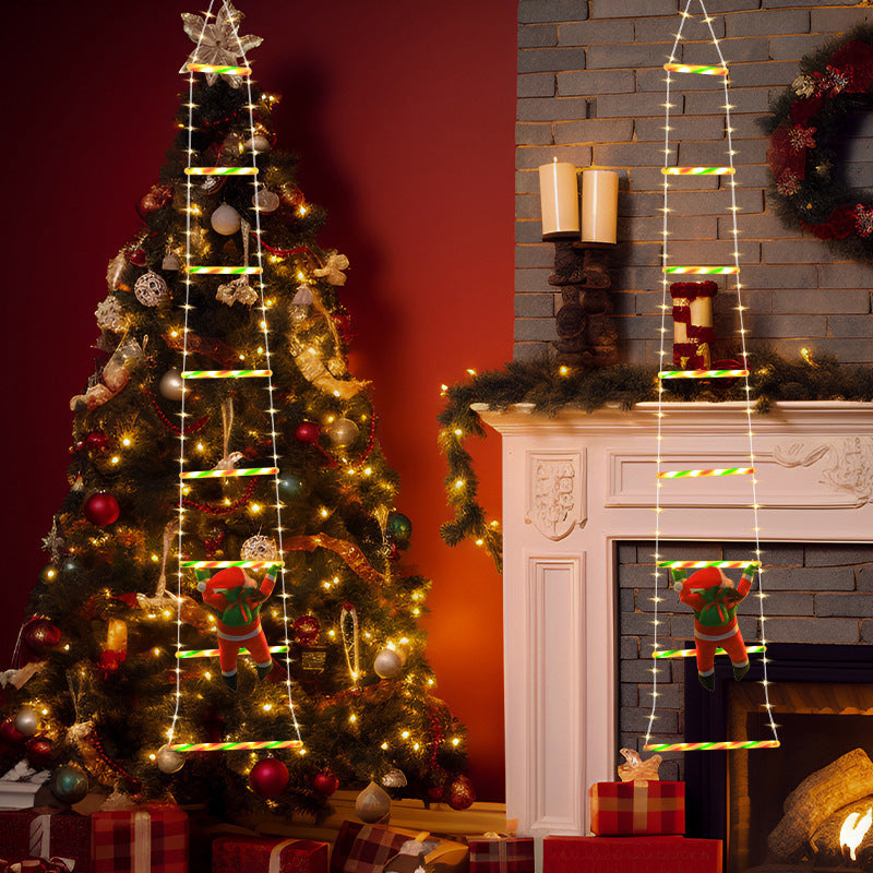 🎅Christmas Flash Deal 🎁 65% OFF ✨ Christmas Decorative Ladder Lights – 4-in-1 Glowing Ladder That Shines Bright!