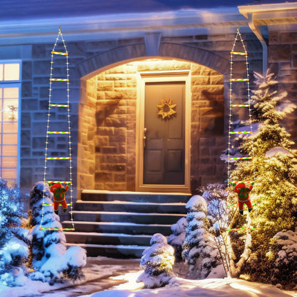 🎅Christmas Flash Deal 🎁 65% OFF ✨ Christmas Decorative Ladder Lights – 4-in-1 Glowing Ladder That Shines Bright!