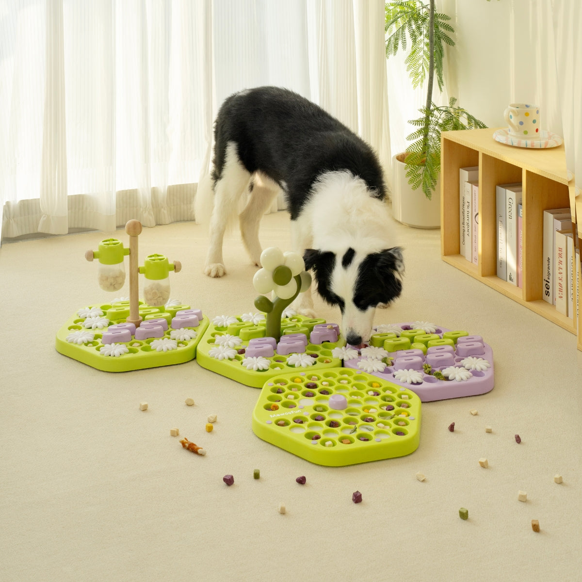 Floral Slower Feeders 4 Piece Set