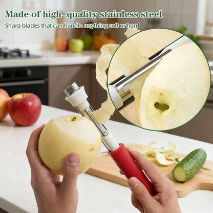2 in 1 Apple Corer and Peeler - Stainless Steel Fruit Corer