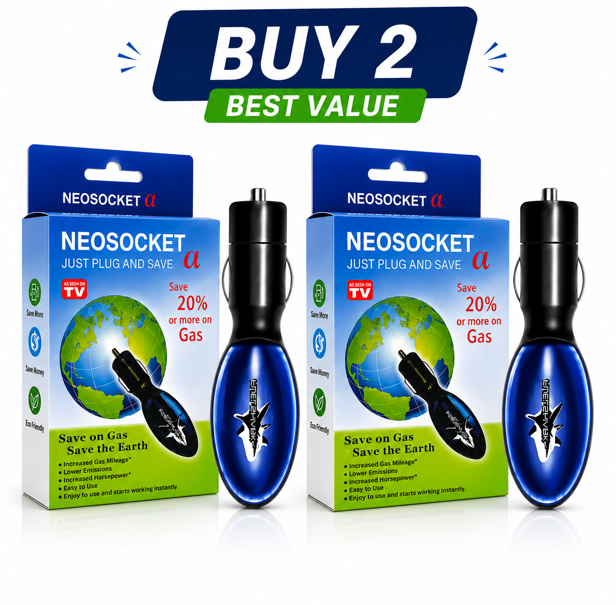 2026 New Upgrade Save More Fuel Instantly, Portable Car Fuel Saver Device for Car, Truck, Diesel Vehicles