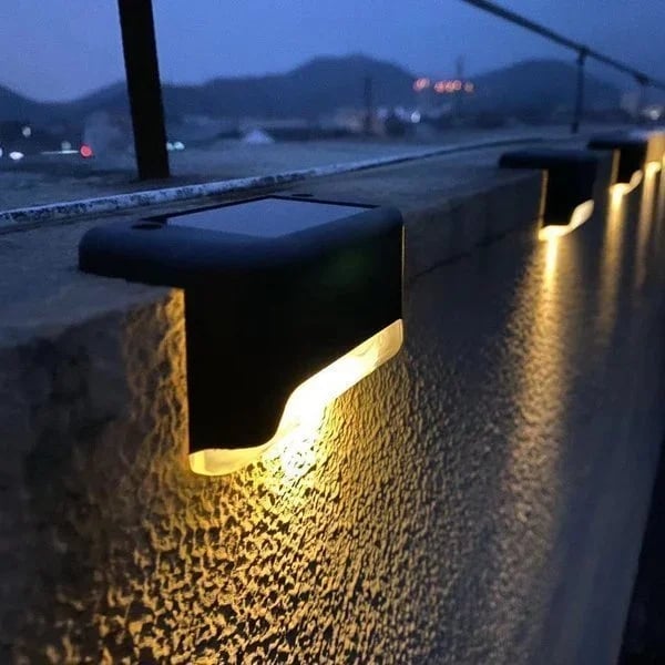 🎄 Solar Deck Lights, Automatically ON/OFF💡 4 PCS IN 1 Set