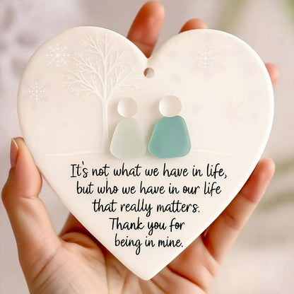 🌊Heart-Shaped Sea Glass Friendship Decor✨ Shaped by Nature & Crafted by Hand💝