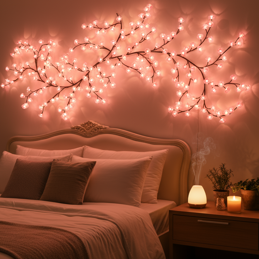 🌸1.6m 48 LED ( Remote+8 Modes)
