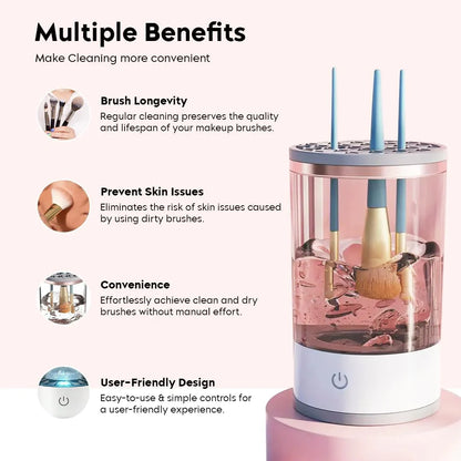 [🔥Flash Sale 49% OFF🔥] 30-second Automatic Makeup Brush Cleaner for Ageless Skin & Pristine Makeup
