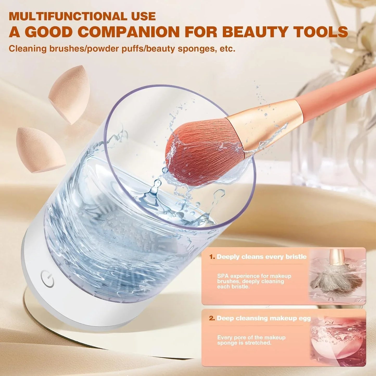 [🔥Flash Sale 49% OFF🔥] 30-second Automatic Makeup Brush Cleaner for Ageless Skin & Pristine Makeup