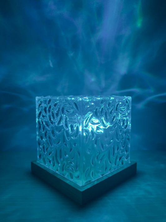 AuroraGlow Night Light Projector with Remote – 16 Ocean Wave Colors Lamp