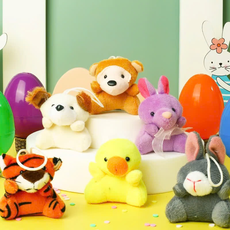 🐰 🐇12/24/36 Pcs Easter Eggs Filled with Plush Friends